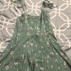 Green mini dress